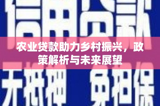 色达农业贷款助力乡村振兴，政策解析与未来展望