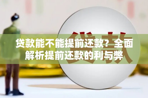 高平贷款能不能提前还款？全面解析提前还款的利与弊