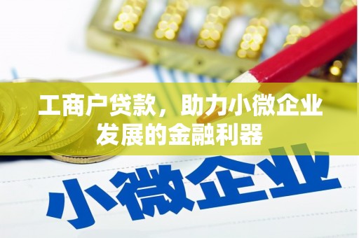 顺河工商户贷款，助力小微企业发展的金融利器