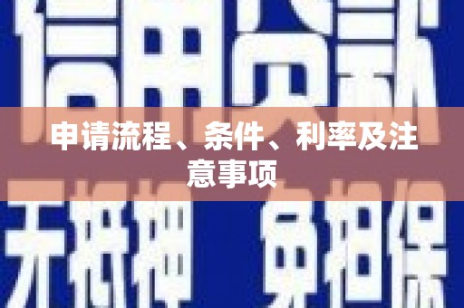 迪庆申请流程、条件、利率及注意事项