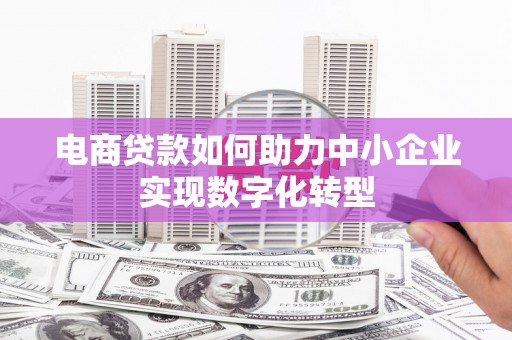 万载电商贷款如何助力中小企业实现数字化转型