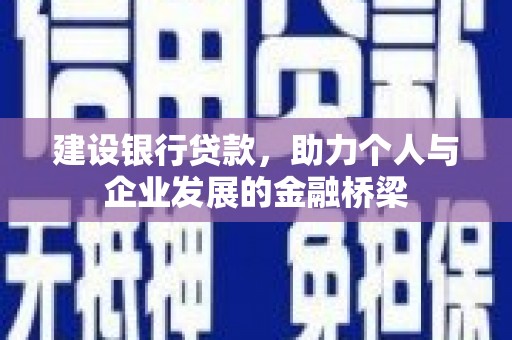 共青城建设银行贷款，助力个人与企业发展的金融桥梁