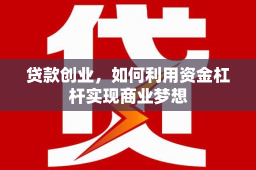 璧山贷款创业，如何利用资金杠杆实现商业梦想