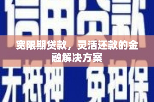 卧龙宽限期贷款，灵活还款的金融解决方案